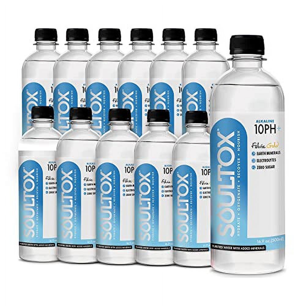 SOULTOX 10Ph Drinking Water, AllNatural Electrolyte Water, Purified
