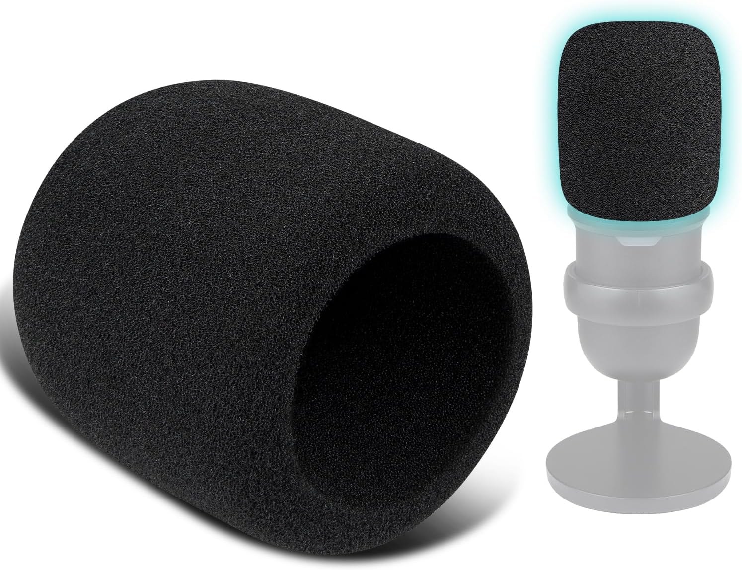Filtre Anti-pop Pour Microphone Shure MV7+ Podcast - Lot De 2 En Mousse Haute Densité - Réduit Les Bruits Parasites