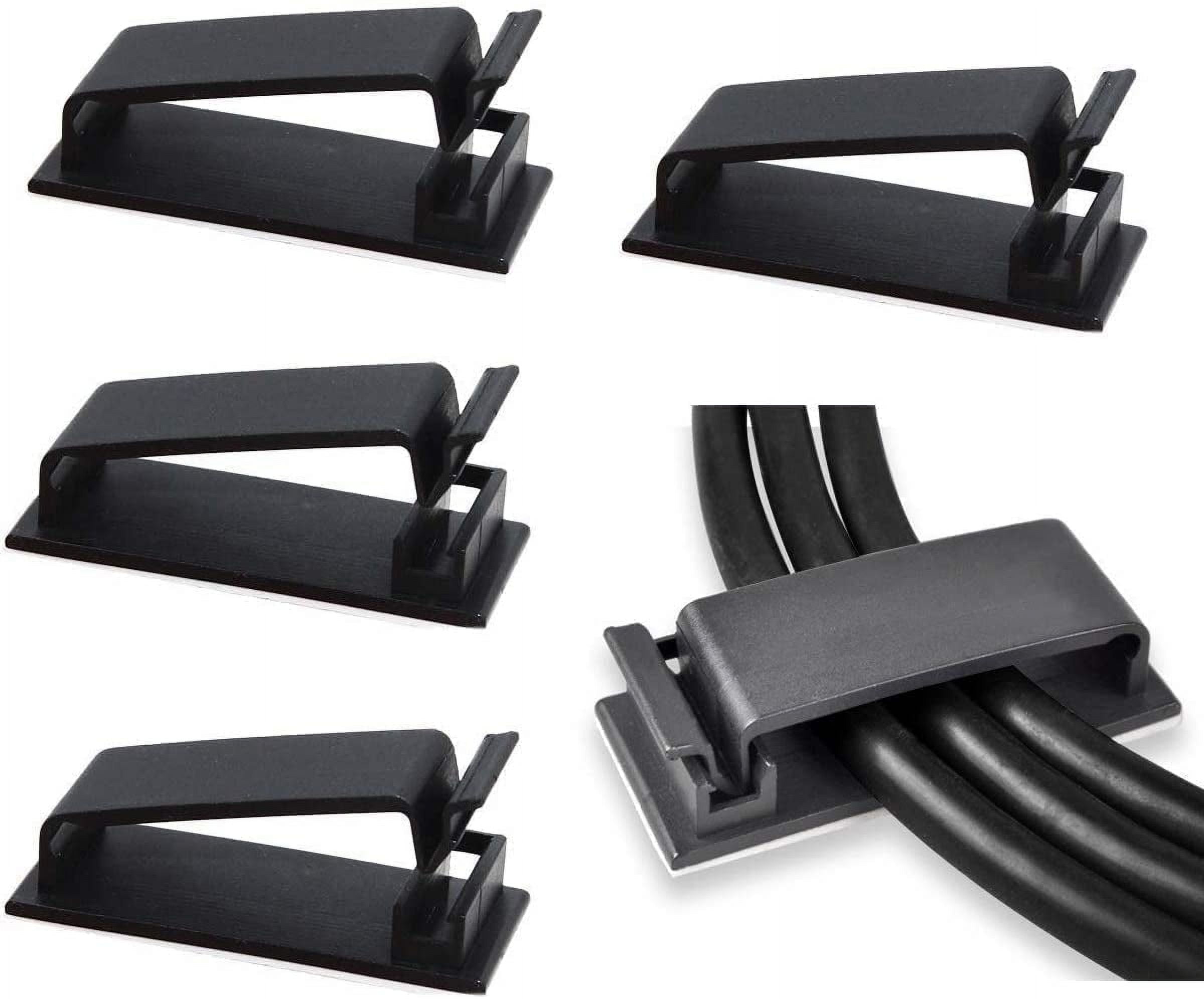 SOULWIT 50Pcs Self Adhesive Cable Management Clips, Cable Organizers ...