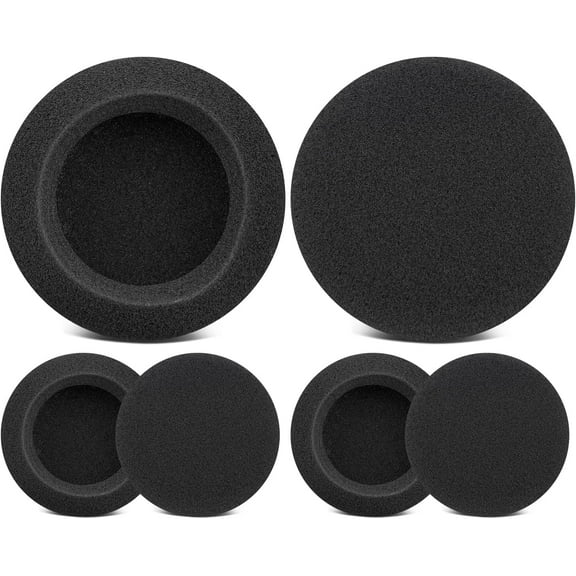 SOULWIT 6Pcs Replacement Earpads for Logitech H340 Headsets, Soft and Durable Sponge Ear Pads Cushions with High-Density Foam - Black