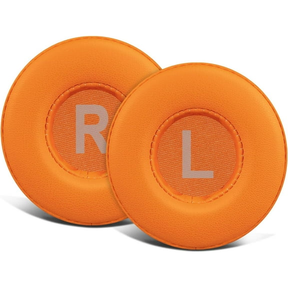 SOULWIT 70mm Earpads Replacement for Jabra Move/Elite 25h Wireless On-Ear Headphones, Ear Pads Cushions with Soft Protein Leather, High-Density Noise Isolation Foam - Orange