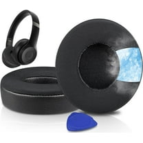 SOULWIT Cooling Gel Earpads Cushions Replacement for Beats Solo 4 Wireless On-Ear Headphones, Solo4 Ear Pads with High-Density Noise Isolation Foam, Added Thickness - Black