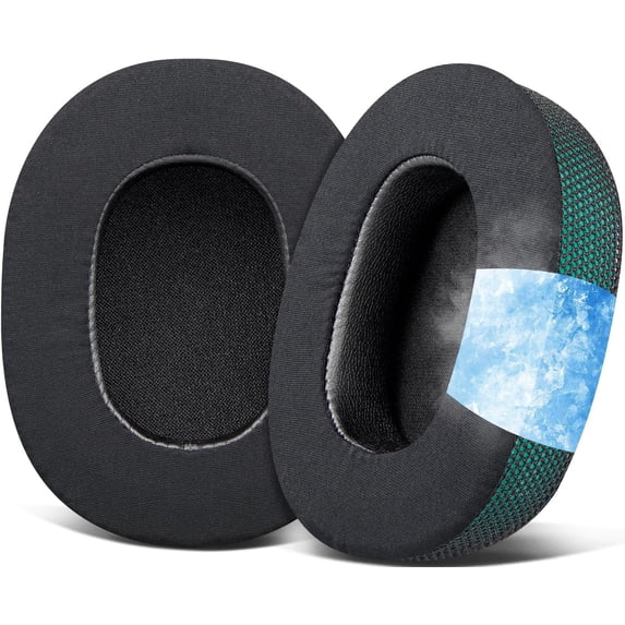 SOULWIT Cooling-Gel Earpads Cushions Replacement for Skullcandy Hesh 3/ANC/Evo & Crusher Wireless/ANC/Evo & Venue ANC Over-Ear Headphones,Ear Pads Cushions with Noise Isolation Foam - Dark Green