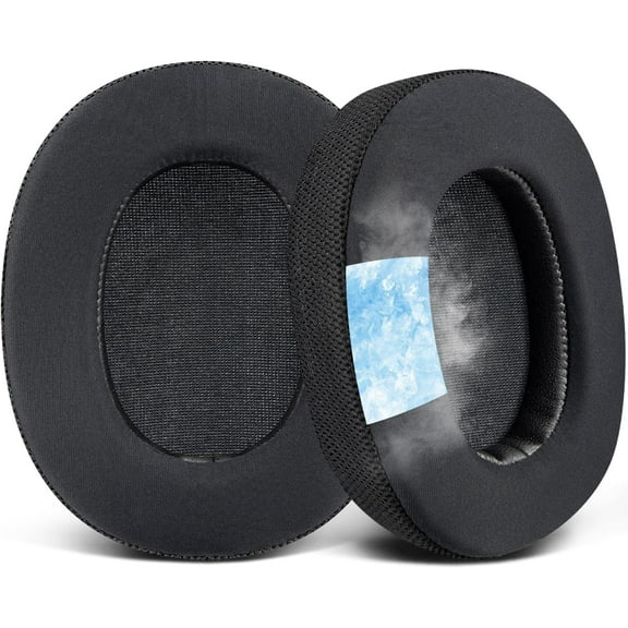 SOULWIT Cooling-Gel Earpads for Razer Barracuda Pro (Do Not Fit Barracuda/Barracuda X) Headphones, Ear Pads Cushions with Noise Isolation Foam, Ice Silk Fabric - Black