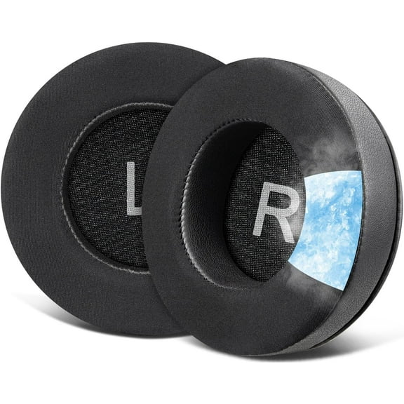 SOULWIT Cooling Gel Earpads Replacement for AKG Pro Audio K52 K72 K92 M220 K240 K241 K242 K271 K272 K340 K550 K551 K553 S MKII MK2, Ear Pads Cushions with Noise Isolation Foam - Black