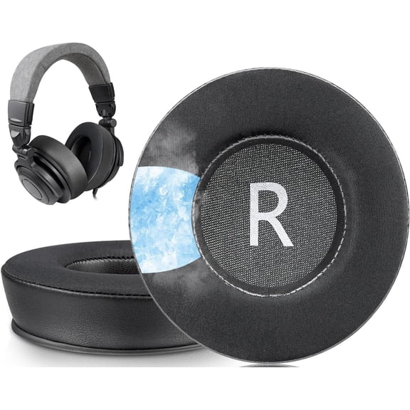 SOULWIT Cooling Gel Earpads Replacement for Audio-Technica ATH-Pro500/Pro700/Pro700MKII/Pro700MK2 Headphones, Ear Pads Cushions with Noise Isolation Foam - Black