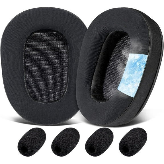 SOULWIT Cooling-Gel Earpads Replacement for BlueParrott B450/S450(450XT 450 XT) Noise Cancelling Bluetooth Headset, Ear Pads Cushions with High-Density Noise Isolation Foam - Black