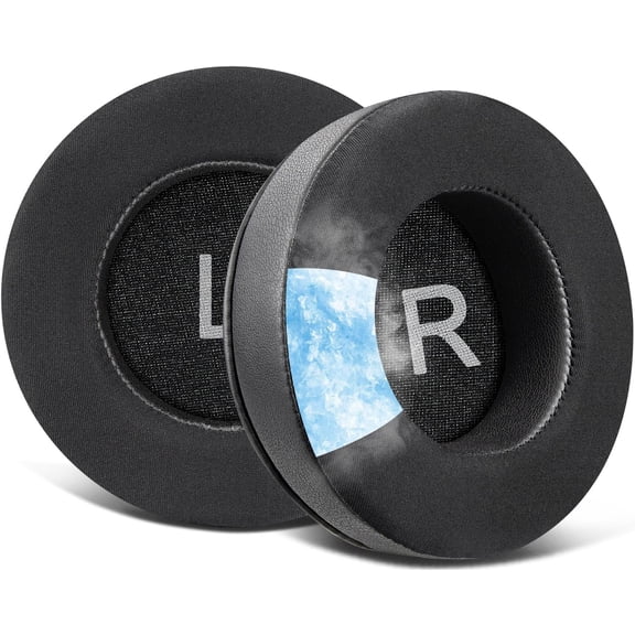 SOULWIT Cooling Gel Earpads Replacement for Corsair HS40 Stereo Gaming Headsets, Ear Pads Cushions with Noise Isolation Foam, Added Thickness - Black