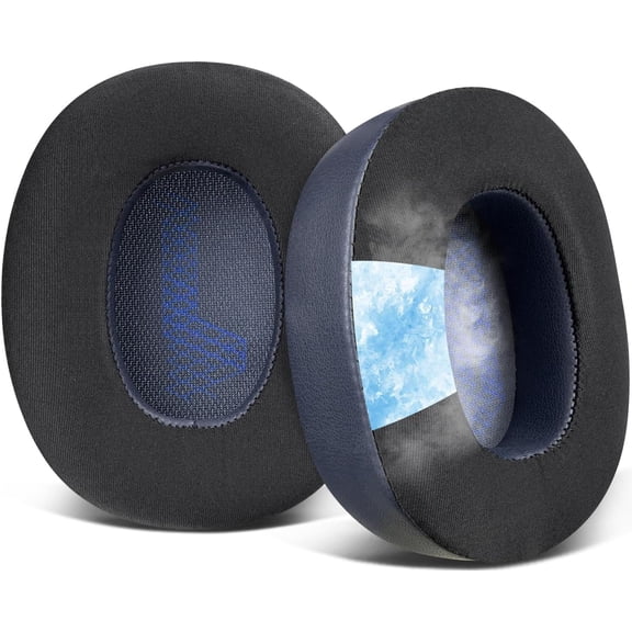 SOULWIT Cooling Gel Replacement Ear Pads for JBL E65BTNC/Live 650BTNC/Live 770NC/Live 660NC/Duet NC Over-Ear Headphones, Earpads Cushions with High-Density Foam - Navy Blue