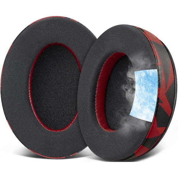 Cooling Gel Earpads for HyperX Cloud 2/3/1/Alpha/Flight/Stinger/Stinger2/Core/Pro, CloudX Stinger/Flight Series Headset - Red Storm