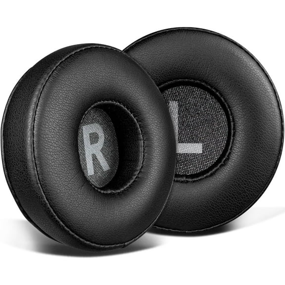 SOULWIT Earpads Replacement for AKG Y50/Y50BT/Y55/K618/K619 On-Ear Headphones, Ear Pads Cushions with Soft Protein Leather High-Density Noise Isolation Foam - Black