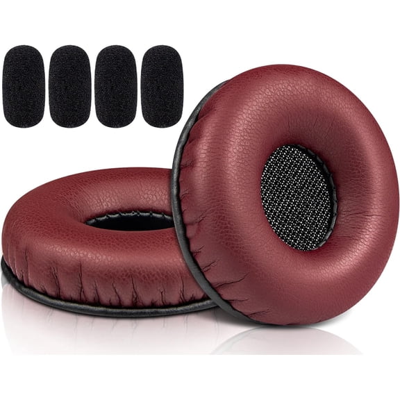 SOULWIT Earpads Replacement for BlueParrott B250-XT Plus, B250XT, B250-XTS, B250, B150 Bluetooth Headset, Ear Pads Cushions with Softer High-Density Foam - Burgundy