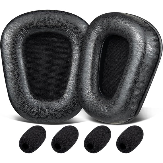 SOULWIT Earpads Replacement for BlueParrott B550 (B550XT) Noise Cancelling Bluetooth Headset, Ear Pads Cushions with Soft Protein Leather, Noise Isolation Foam - Black