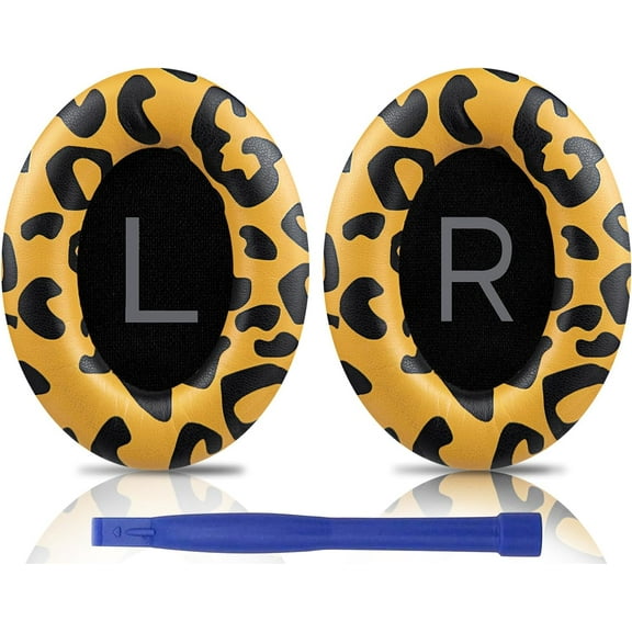 SOULWIT Earpads Replacement for Bose QuietComfort 45 (QC45)/QuietComfort SE (QC SE)/Quiet Comfort Wireless Over-Ear Headphones, Ear Pads Cushions with Softer Protein Leather - Tiger Stripes