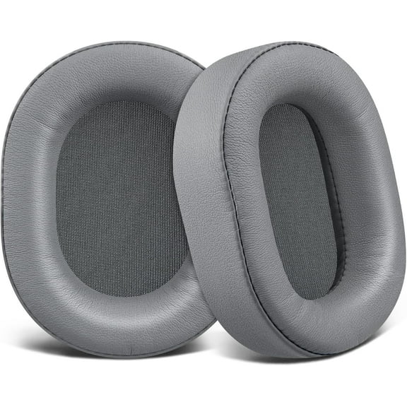 SOULWIT Earpads Replacement for Corsair HS65/HS55 Surround Wired, HS55 Surround V2, HS 65/HS 55 Wireless Core Gaming Headset, Ear Pads Cushions with Soft Protein Leather, High-Density Foam - Grey