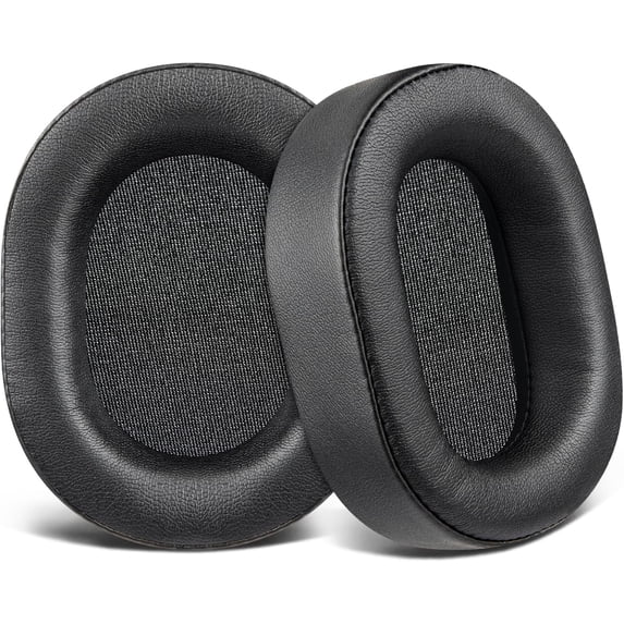 SOULWIT Earpads Replacement for Corsair HS65/HS55 Surround Wired, HS55 Surround V2, HS 65/HS 55 Wireless Core Gaming Headset, Ear Pads Cushions with Soft Protein Leather, High-Density Foam - Black