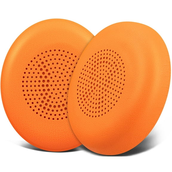 SOULWIT Earpads Replacement for Jabra Evolve2 65 (Evolve 2 65MS 65UC MS UC)/Evolve2 40 (40UC 40MS USB)/Elite 45h On-Ear Wireless Headset, Ear Pads Cushions with Softer Protein Leather - Orange
