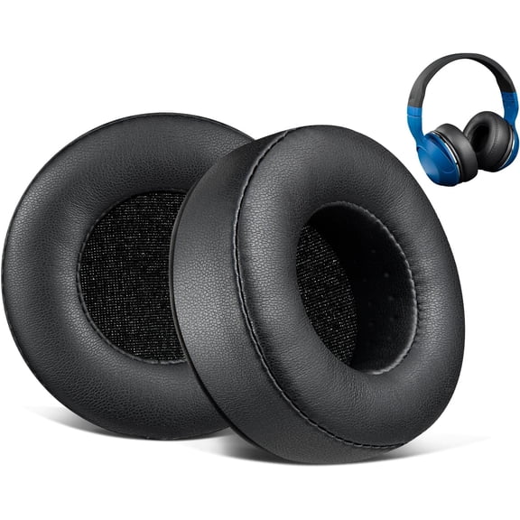 SOULWIT Earpads Replacement for Skullcandy Hesh & Hesh 2 Wireless Over-Ear Headphones, Ear Pads Cushions with Soft Protein Leather, Noise Isolation Foam - Black