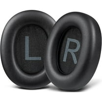 SOULWIT Earpads for QCY H3/H3 Lite Headphones, Ear Pads Cushions with Softer Protein Leather, Noise Isolation Foam - Black