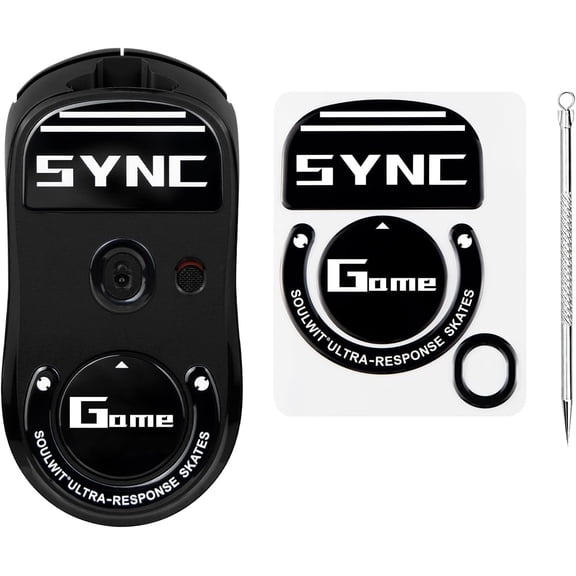 SOULWIT Glass Mouse Skates for Logitech G PRO X Superlight (Gen 1.0) Wireless Gaming Mouse (Do Not Fit GPro X Superlight 2/2C/2DEX/2SE) - Black