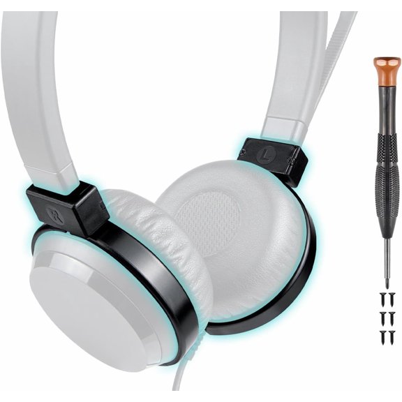 SOULWIT Headphones Broken Hinge Swivel Fix Linking Connectors Repair Kit for Jabra Evolve 65/40/30/20 Headsets (Wired Only), Replacement Joints for Headband Side Cover Slider Accessories - Black