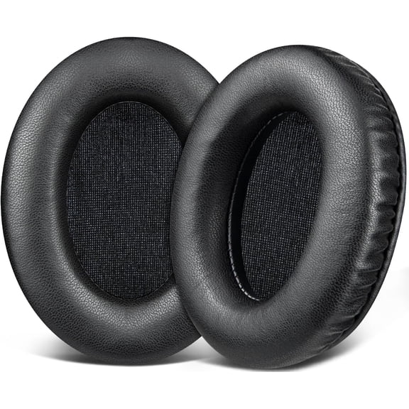 SOULWIT Lambskin Replacement Earpads for HyperX Cloud 1/2/3/Pro/Core/Alpha/Alpha S/Alpha Pro/Flight/Flight S/Stinger/Stinger S, CloudX Stinger/Stinger Core/Flight Headset - Black