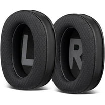 SOULWIT Mesh Fabric Earpads Cushions Replacement for Fifine H6/H8/H9 Headphones, Ear Pads with Noise Isolation Foam, Added Thickness - Black