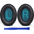 thumbnail image 1 of SOULWIT Protein Leather Earpads Cushions for Bose Headphones, Replacement Ear Pads for Bose QuietComfort 15 QC15 QC25 QC2 QC35/Ae2 Ae2i Ae2w/SoundTrue & SoundLink Around-Ear Series - Black&Blue, 1 of 9