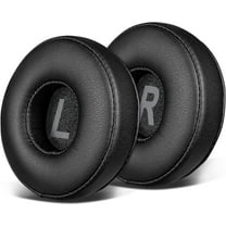 SOULWIT Protein Leather Earpads Replacement for AKG N60/N60NC Wireless(Do Not Fit N60NC Wired) On-Ear Headphones, Ear Pads Cushions with High-Density Noise Isolation Foam - Black