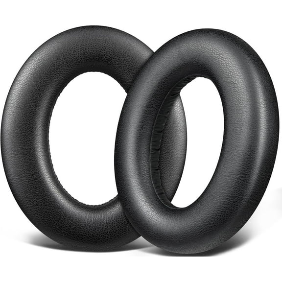 SOULWIT Protein Leather Earpads Replacement for Sennheiser Momentum 4 Over/Around Ear Wireless Headphones, Ear Pads Cushions with High-Density Noise Isolation Foam - Black