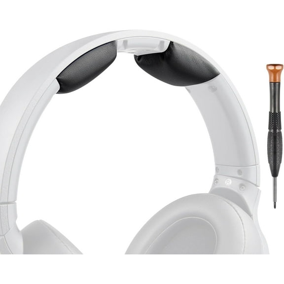 SOULWIT Protein Leather Replacement Headband Pad Kit for Sony WH-RF400/MDR-RF895RK/MDR-RF995RK Headphones, Headset Head Band Top Cushion Cover Repair Part, Easy DIY Installation - Black