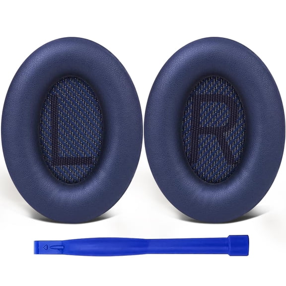 SOULWIT Replacement Ear Pads Cushions, Earpads Compatible with Bose QuietComfort 35 (Bose QC35) and Quiet Comfort 35 II (Bose QC35 II) Over-Ear Headphones (Midnight Blue)