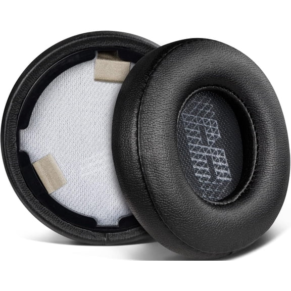 SOULWIT Replacement Ear Pads for JBL Live 460NC/Live 460 NC On-Ear Wireless Headphones, Earpads Cushions with Softer Protein Leather, Noise Isolation Foam - Black