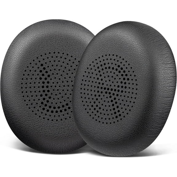 SOULWIT Replacement Ear Pads for Yealink UH35/UH37 USB Headset, Earpads Cushions with Softer Protein Leather, High-Density Foam - Black