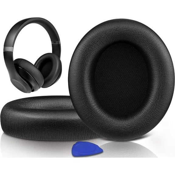 SOULWIT Replacement Earpads for Beats Studio Pro Wireless Noise Cancelling Headphones, Cushions Ear Pads with Soft Protein Leather, Noise Isolation Foam - Black