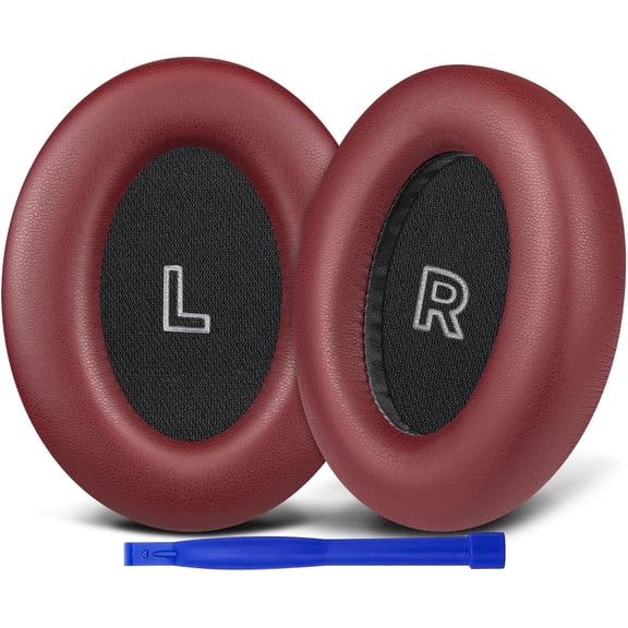 SOULWIT Replacement Earpads for Bose QC Ultra/New QuietComfort Ultra(2nd Gen) Wireless Headphones, Ear Pads Cushions with Softer Protein Leather, High-Density Noise Isolation Foam - Burgundy