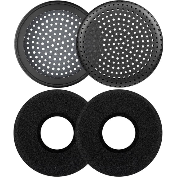 SOULWIT Replacement Earpads for Grado GS1000/GS1000i/GS1000e/GS2000e/PS1000/PS1000e Headphones, Ear Pads Cushions with Softer Protein Leather, High-Density Foam - Black