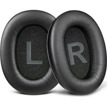 SOULWIT Replacement Earpads for Mpow H12 ANC(Do Not Fit H12 IPO)/H10/RCA H033C Noise Cancelling Headphones, Ear Pads Cushions with Noise Isolation Foam, Softer Protein Leather - Black