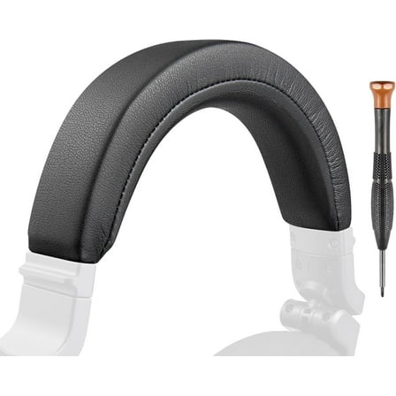 SOULWIT Replacement Headband Pad Kit for Pioneer DJ HDJ-CUE1 On-Ear Headphones, Headset Head Band Top Cushion Cover Repair Part, Easy DIY Installation - Black