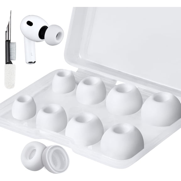 SOULWIT Silicone Eartips for AirPods Pro 3 (3rd Generation 2025), Pro3 Replacement Earbud Ear Tips with Cleaning Kit (White/Assorted)