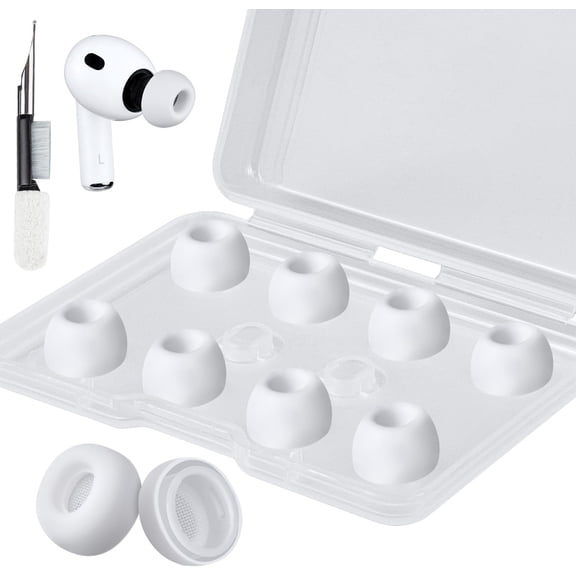 SOULWIT Silicone Eartips for AirPods Pro 3 (3rd Generation 2025), Pro3 Replacement Earbud Ear Tips with Cleaning Kit (White/XXS)
