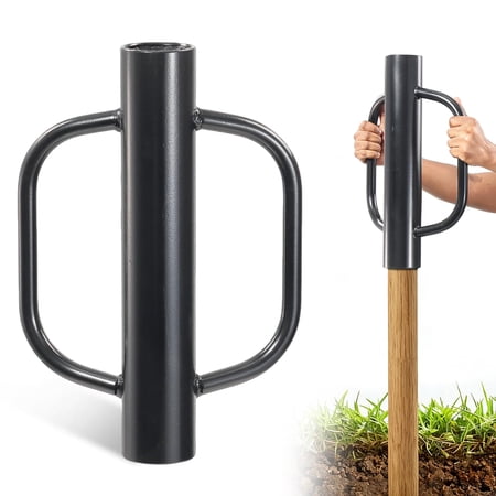 SOUMNS T Post Driver, 12 LB Metal Fence Post Driver with Handle, 2.7" Inner Diameter Manual Post Pounder for U Fence Posts, Black