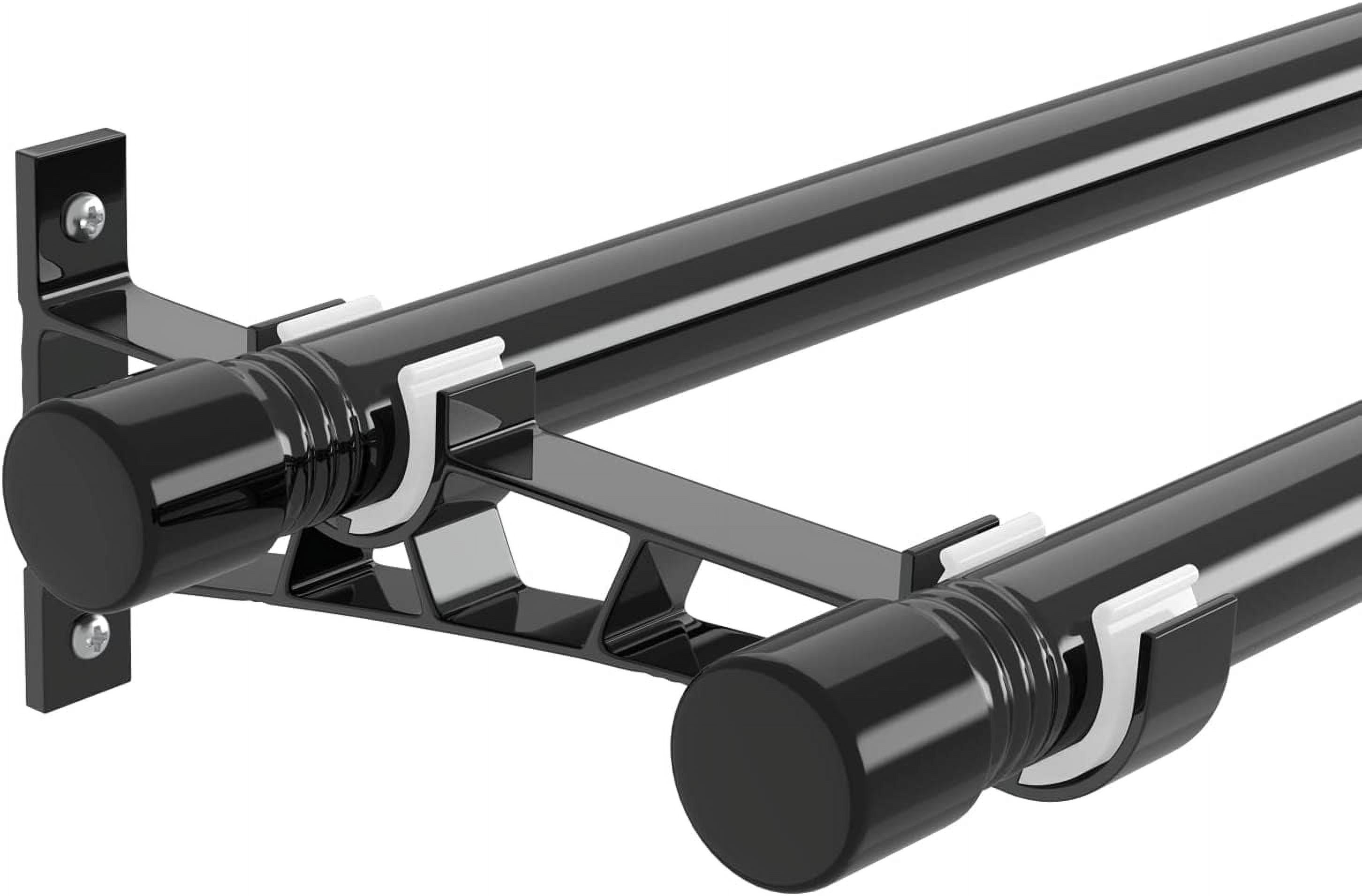 Metal Rods Window SOUMNS Heavy Duty Double Curtain Rods for Windows 28 to 144 inches,1 ...