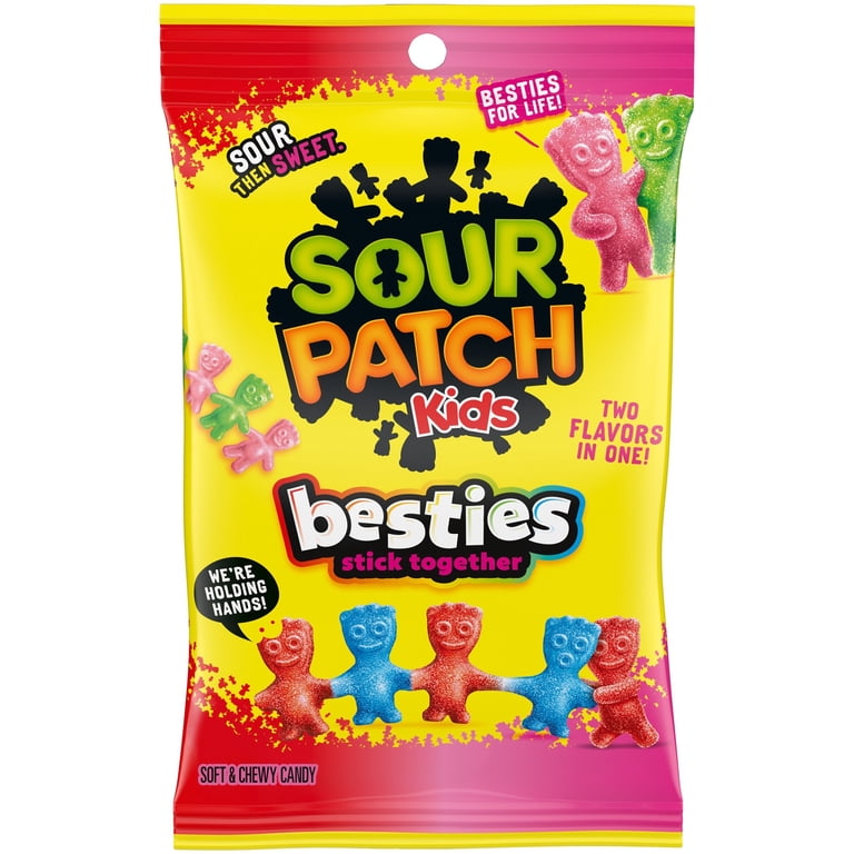 SOUR PATCH KIDS Besties 2 Flavors in 1 Soft & Chewy Gummy Candy