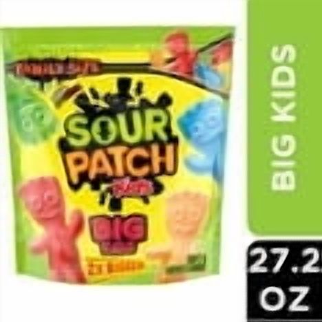SOUR PATCH KIDS Big Kids Soft & Chewy Candy, Family Size, 1.7 lb-Pack of 4