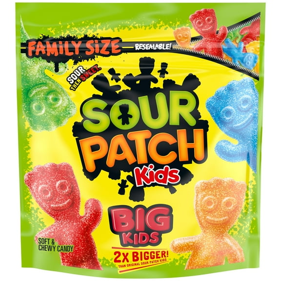SOUR PATCH KIDS Big Kids Soft & Chewy Candy, Family Size, Bulk Candy, 1.7 lb