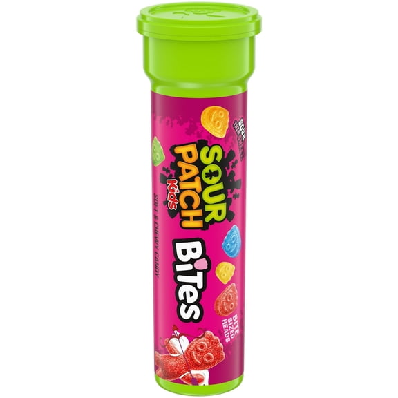 SOUR PATCH KIDS Bites Soft & Chewy Valentine's Day Candy, 1.8 oz Tube