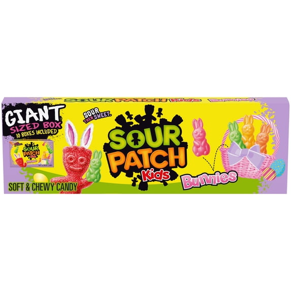 SOUR PATCH KIDS Bunnies Soft & Chewy Easter Candy, Giant Box