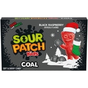 SOUR PATCH KIDS Coal Black Raspberry Soft & Chewy Gummy Holiday Candy, 3.1 oz