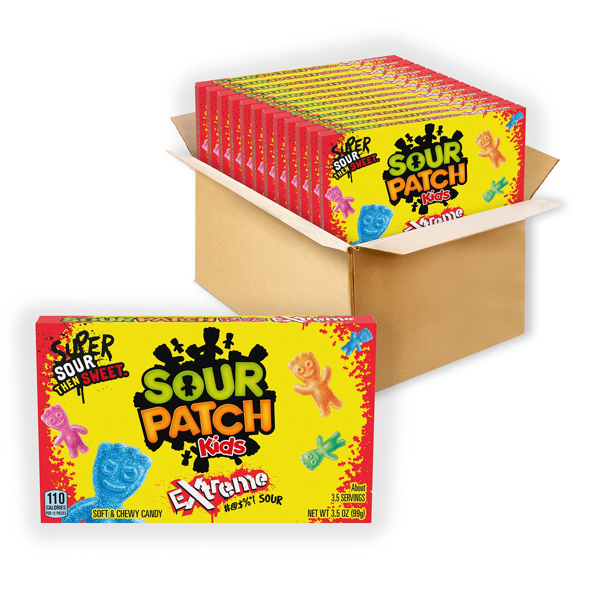 SOUR PATCH KIDS Extreme Sour Soft & Chewy Candy, 12 - 3.5 oz Boxes ...